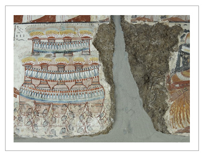 Fragment of Egyptian tomb painting document