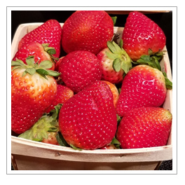 A bowl of fresh strawberries